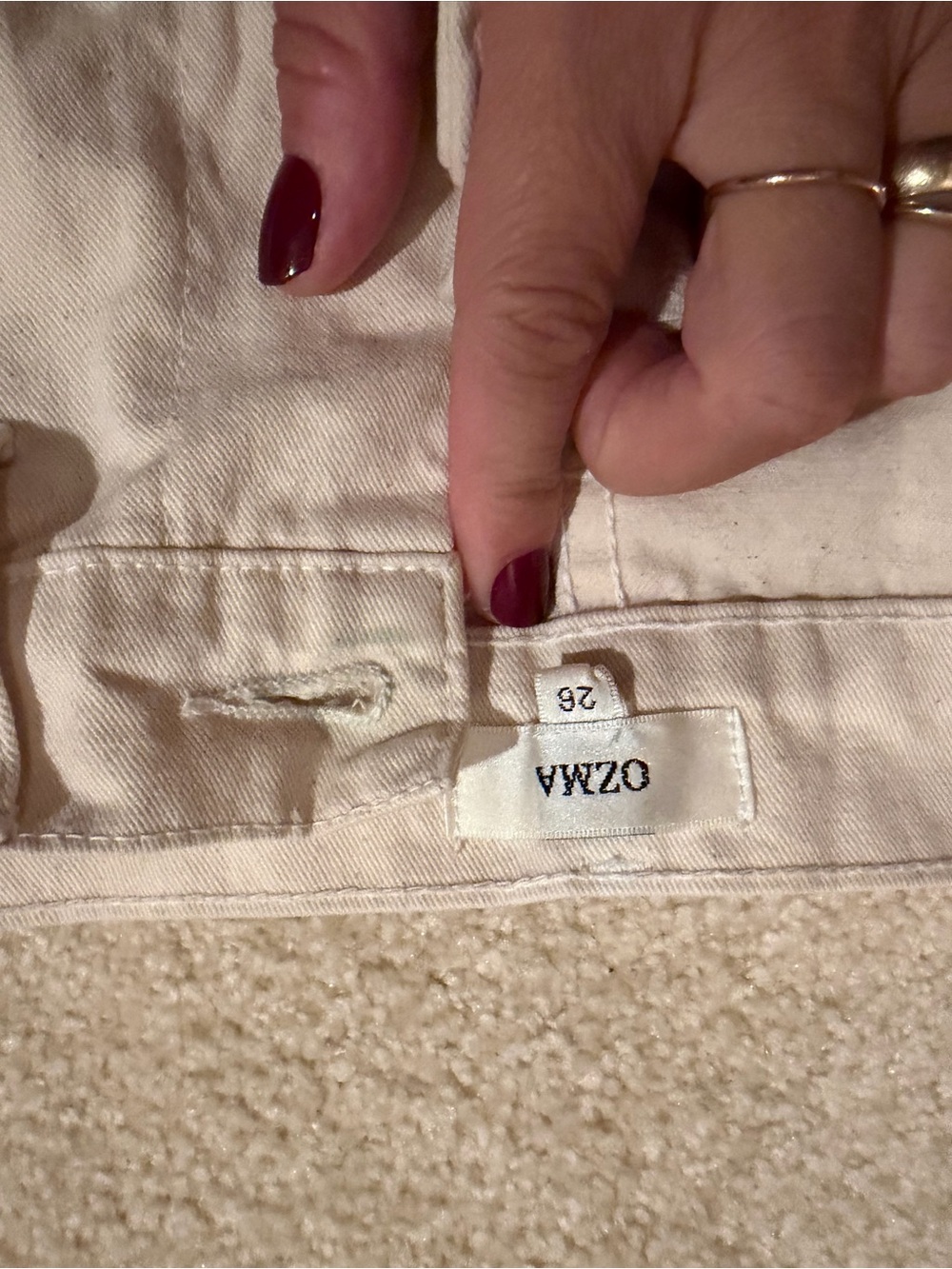 OZMA High-Waist Cream Women’s Shorts